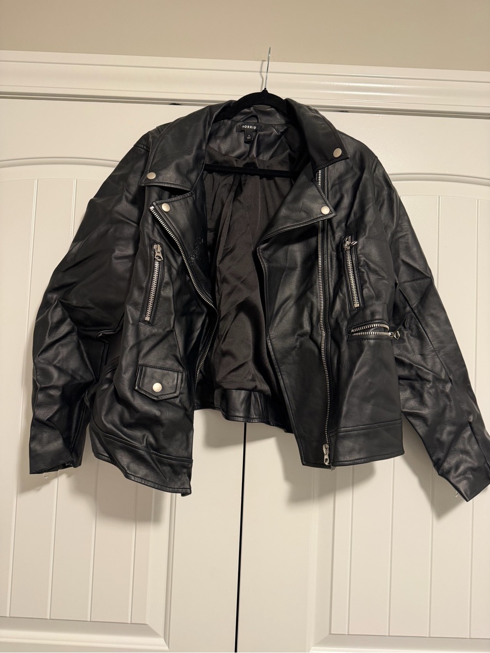 Torrid Black Faux Leather Moto Jacket